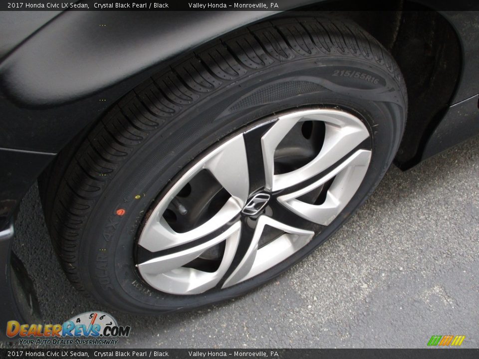 2017 Honda Civic LX Sedan Crystal Black Pearl / Black Photo #6