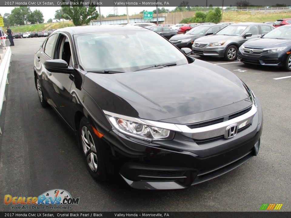2017 Honda Civic LX Sedan Crystal Black Pearl / Black Photo #7