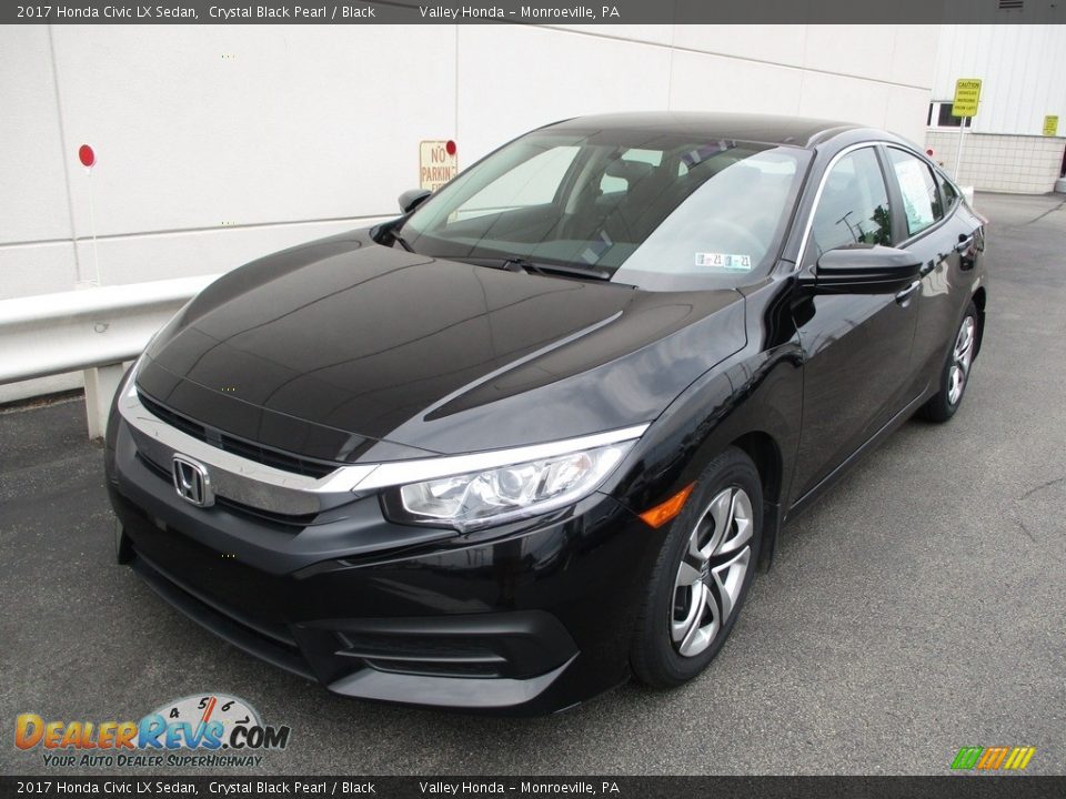2017 Honda Civic LX Sedan Crystal Black Pearl / Black Photo #9