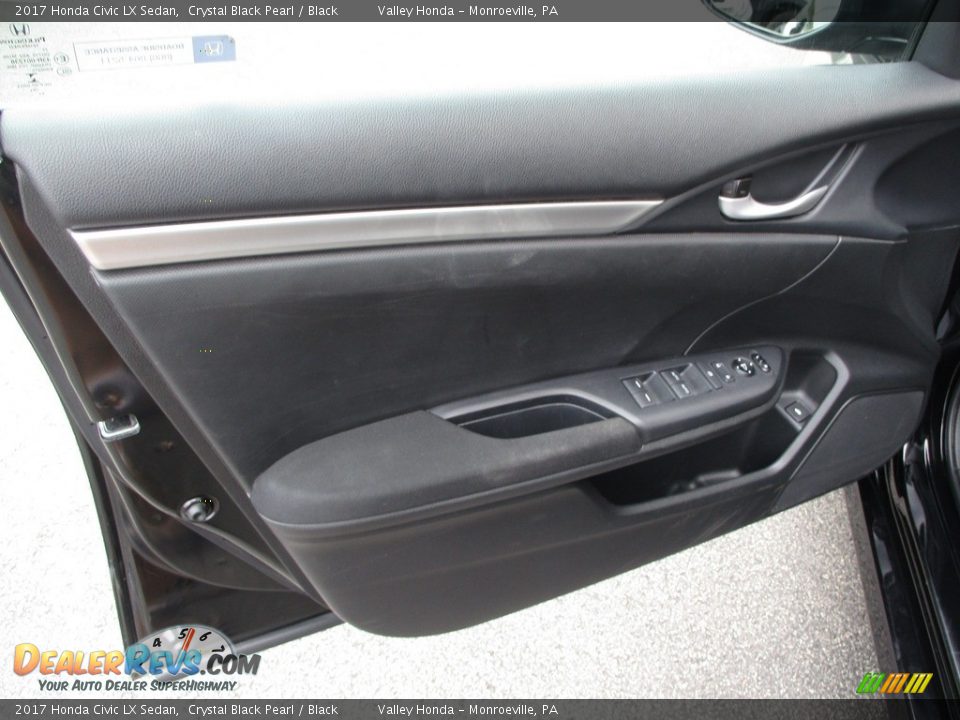 2017 Honda Civic LX Sedan Crystal Black Pearl / Black Photo #10