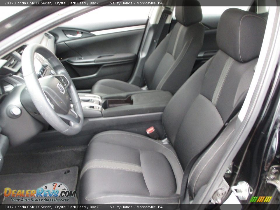 2017 Honda Civic LX Sedan Crystal Black Pearl / Black Photo #11