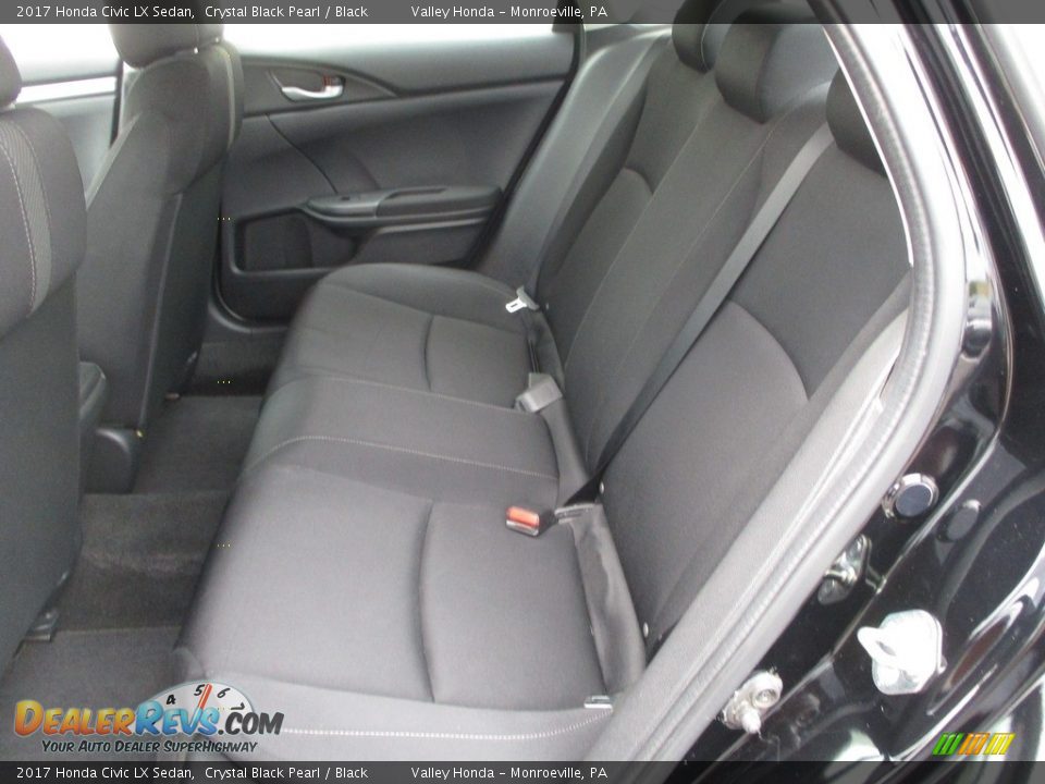 2017 Honda Civic LX Sedan Crystal Black Pearl / Black Photo #12