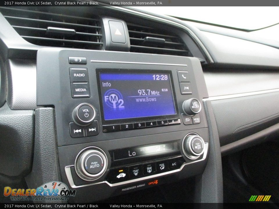2017 Honda Civic LX Sedan Crystal Black Pearl / Black Photo #14