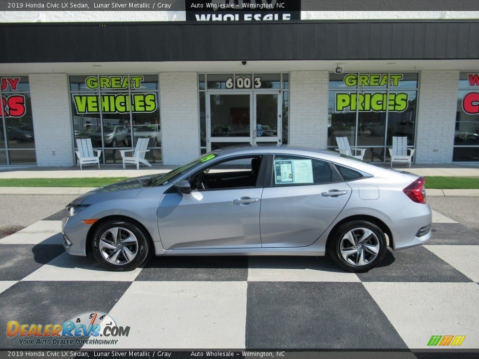 2019 Honda Civic LX Sedan Lunar Silver Metallic / Gray Photo #1