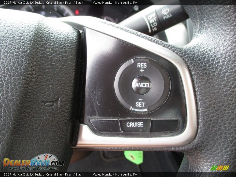 2017 Honda Civic LX Sedan Crystal Black Pearl / Black Photo #17