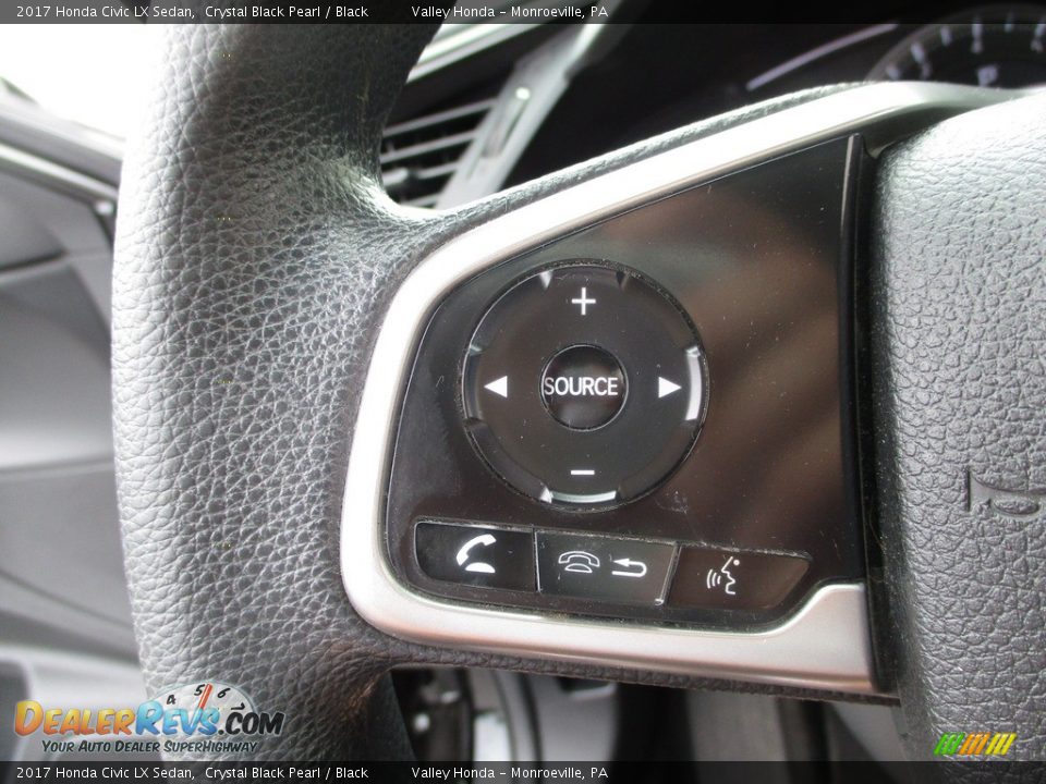 2017 Honda Civic LX Sedan Crystal Black Pearl / Black Photo #18