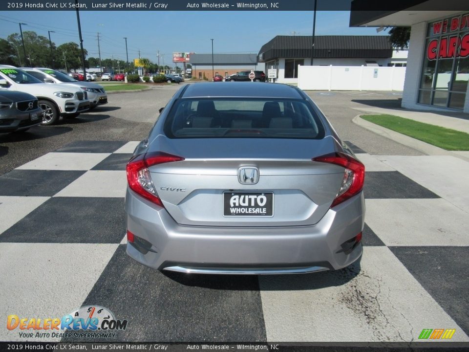 2019 Honda Civic LX Sedan Lunar Silver Metallic / Gray Photo #4