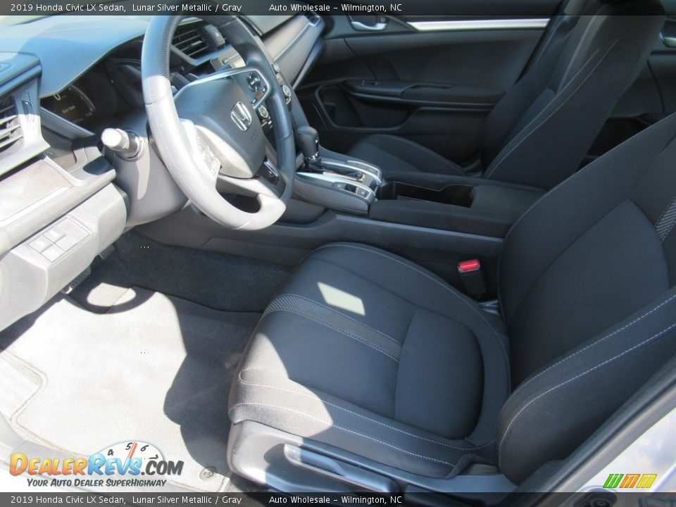 2019 Honda Civic LX Sedan Lunar Silver Metallic / Gray Photo #11