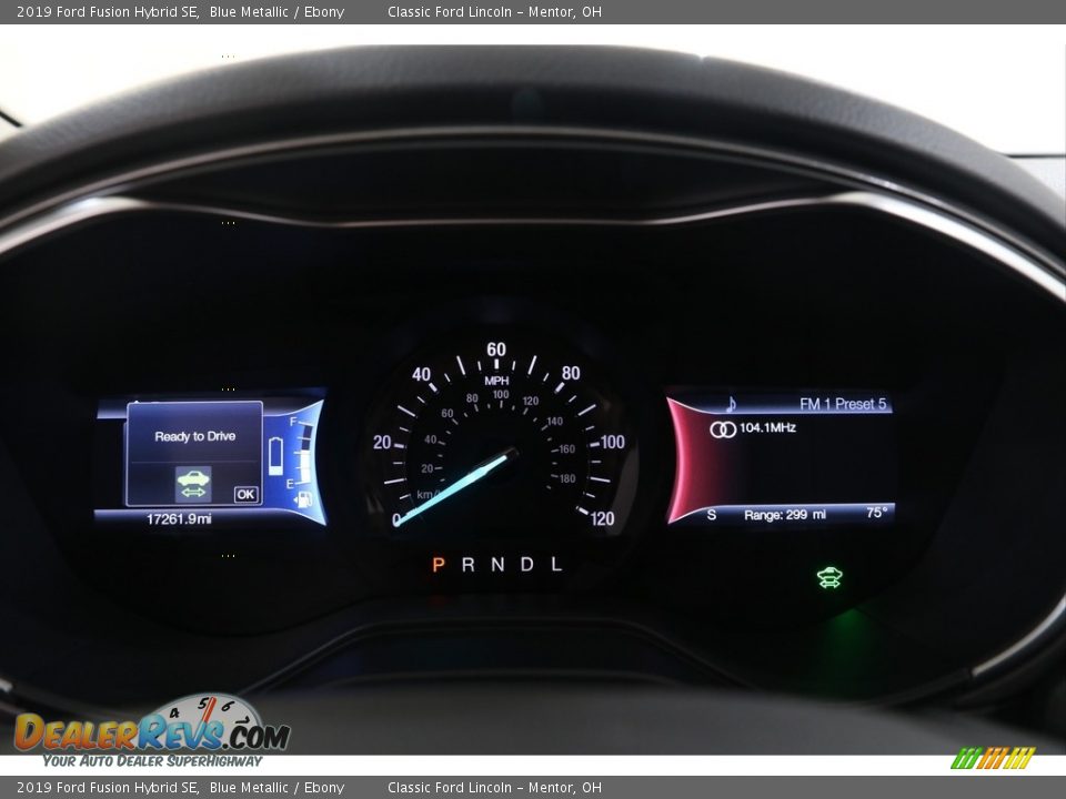 2019 Ford Fusion Hybrid SE Blue Metallic / Ebony Photo #9