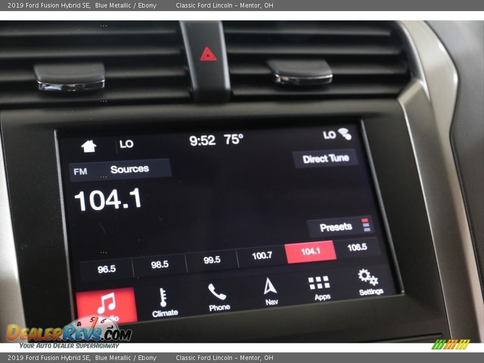 2019 Ford Fusion Hybrid SE Blue Metallic / Ebony Photo #11