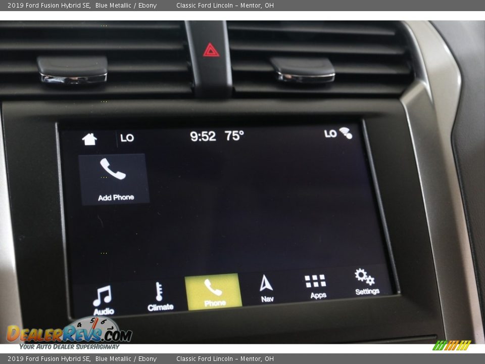 2019 Ford Fusion Hybrid SE Blue Metallic / Ebony Photo #13