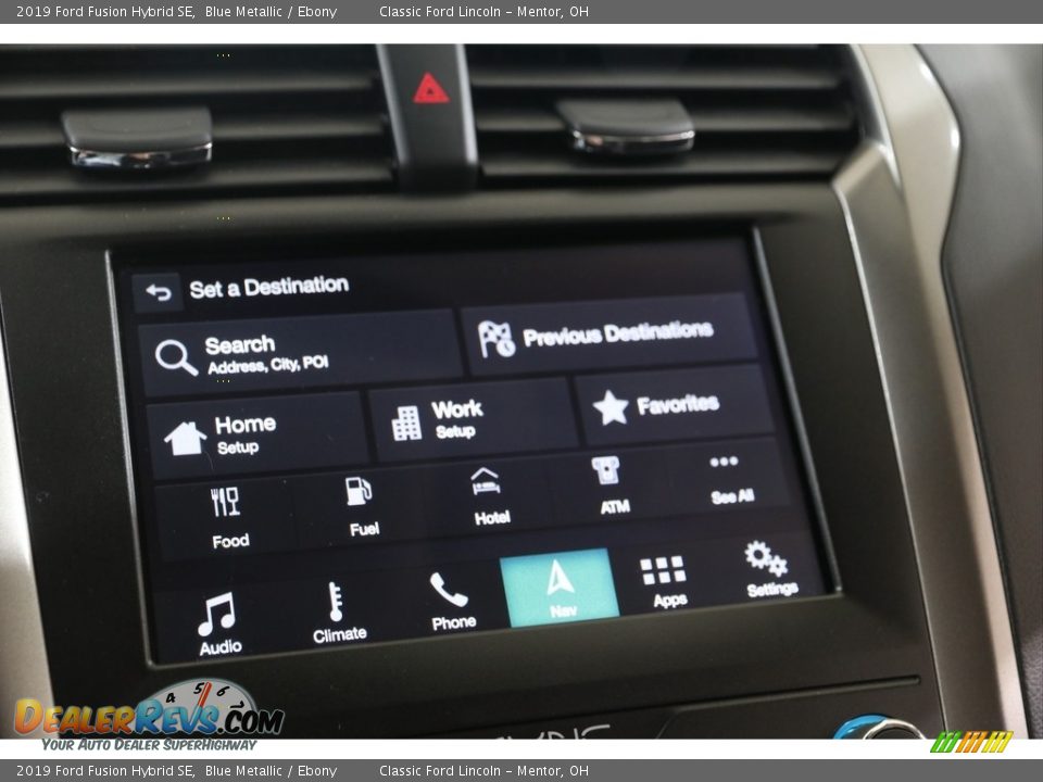 2019 Ford Fusion Hybrid SE Blue Metallic / Ebony Photo #15