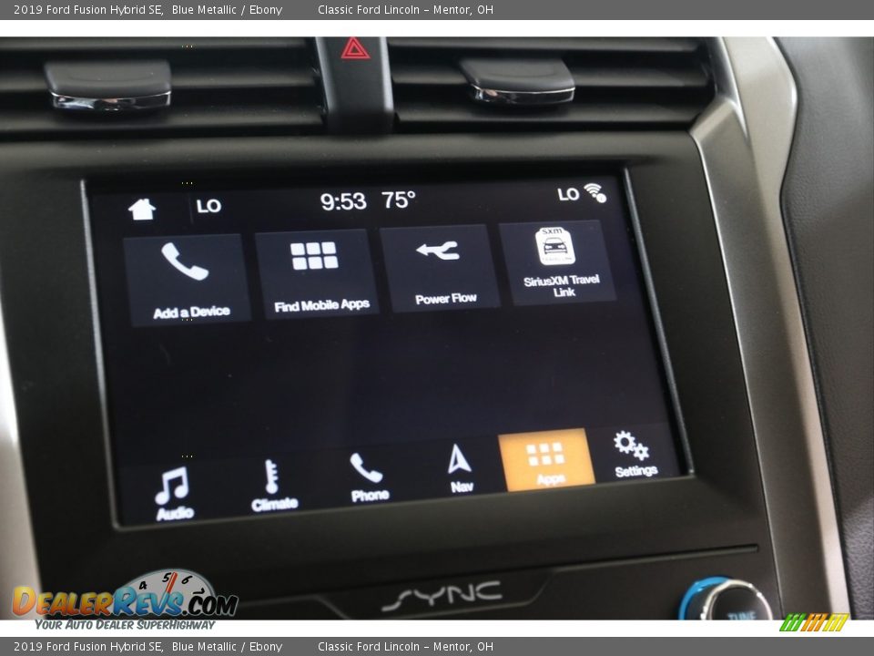 2019 Ford Fusion Hybrid SE Blue Metallic / Ebony Photo #16