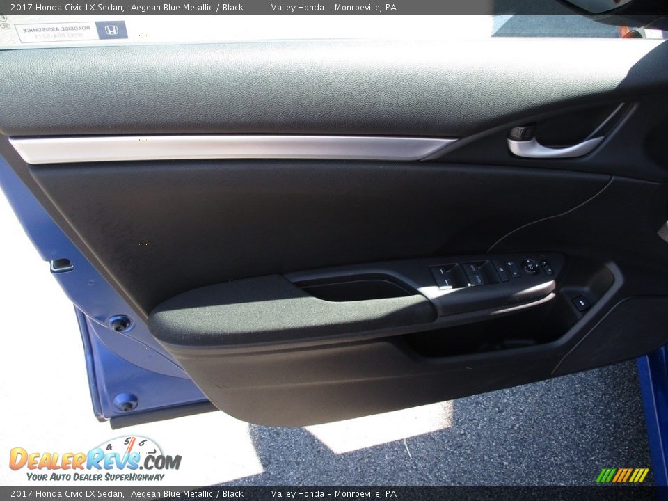 2017 Honda Civic LX Sedan Aegean Blue Metallic / Black Photo #10
