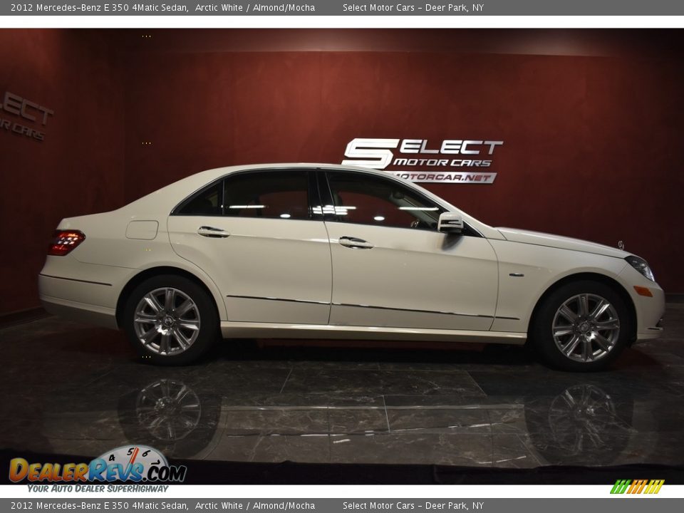 2012 Mercedes-Benz E 350 4Matic Sedan Arctic White / Almond/Mocha Photo #4