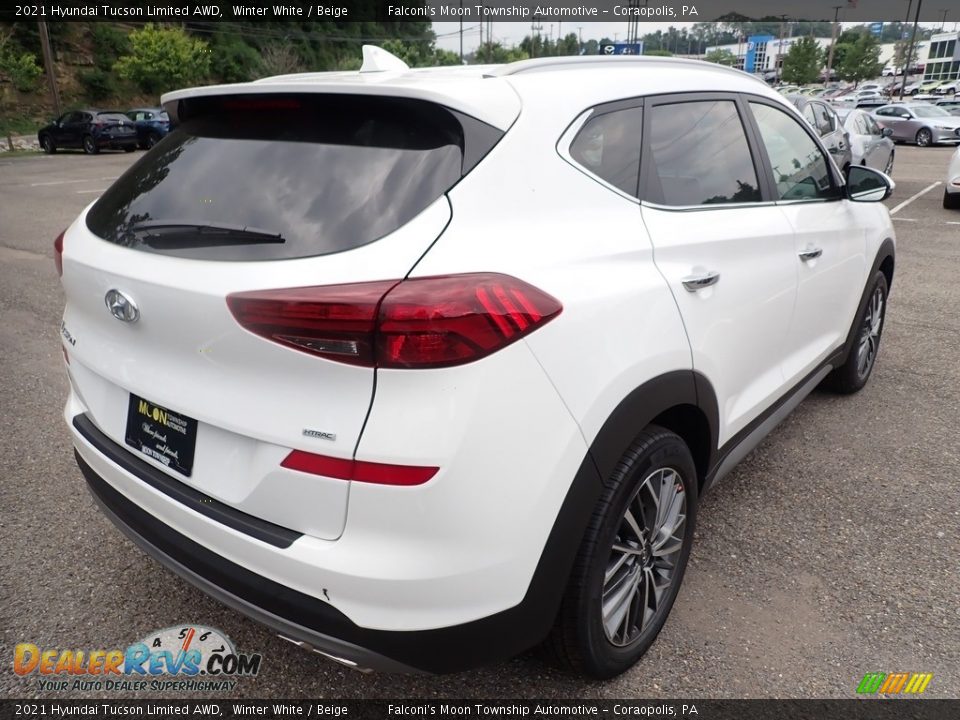 2021 Hyundai Tucson Limited AWD Winter White / Beige Photo #2