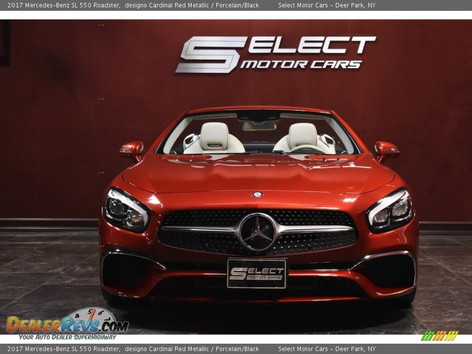 2017 Mercedes-Benz SL 550 Roadster designo Cardinal Red Metallic / Porcelain/Black Photo #2