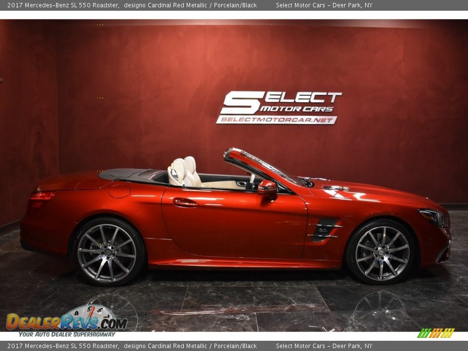 2017 Mercedes-Benz SL 550 Roadster designo Cardinal Red Metallic / Porcelain/Black Photo #4