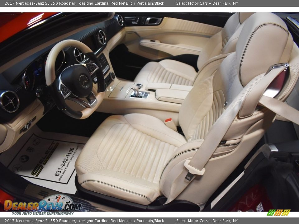 2017 Mercedes-Benz SL 550 Roadster designo Cardinal Red Metallic / Porcelain/Black Photo #10