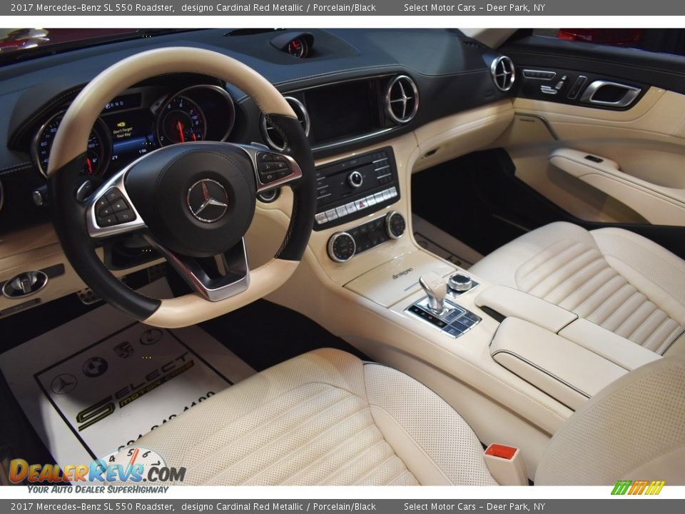 2017 Mercedes-Benz SL 550 Roadster designo Cardinal Red Metallic / Porcelain/Black Photo #11