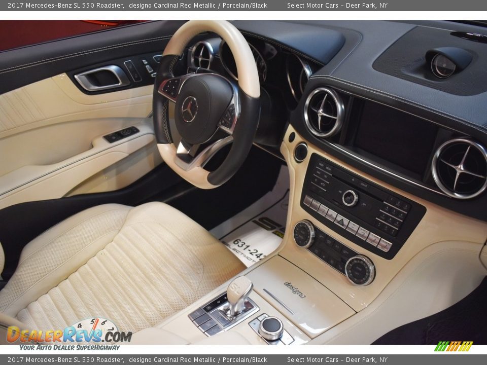 2017 Mercedes-Benz SL 550 Roadster designo Cardinal Red Metallic / Porcelain/Black Photo #14