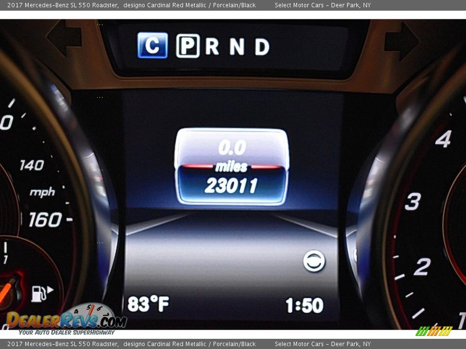 2017 Mercedes-Benz SL 550 Roadster designo Cardinal Red Metallic / Porcelain/Black Photo #21