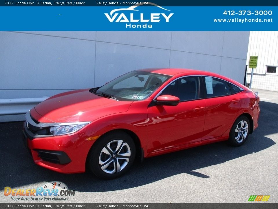 2017 Honda Civic LX Sedan Rallye Red / Black Photo #1