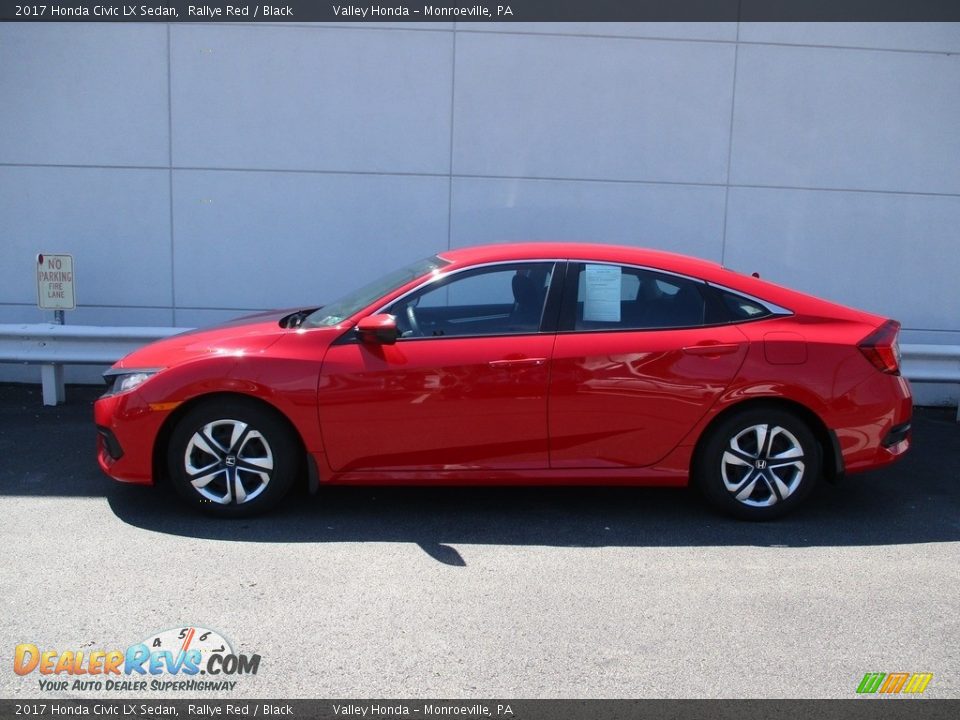 2017 Honda Civic LX Sedan Rallye Red / Black Photo #2
