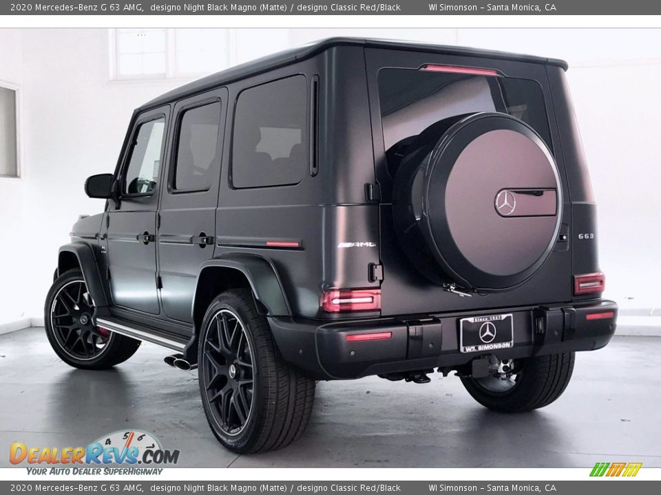 2020 Mercedes-Benz G 63 AMG designo Night Black Magno (Matte) / designo Classic Red/Black Photo #2