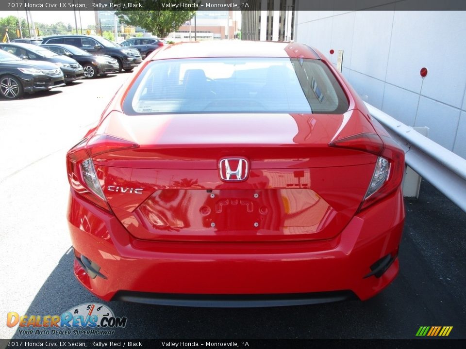 2017 Honda Civic LX Sedan Rallye Red / Black Photo #4