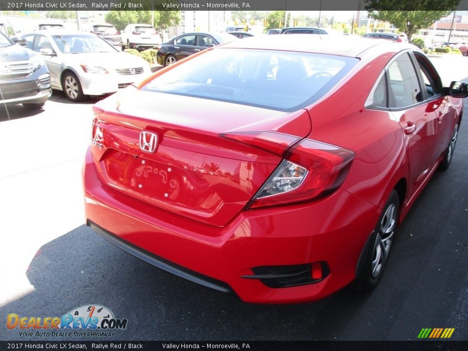 2017 Honda Civic LX Sedan Rallye Red / Black Photo #5