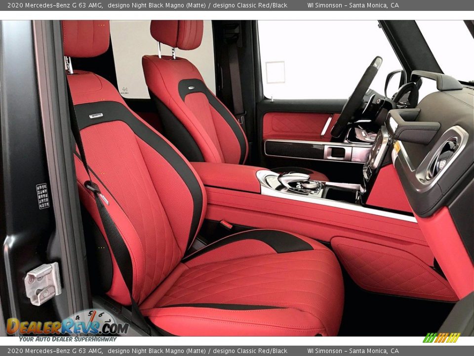 2020 Mercedes-Benz G 63 AMG designo Night Black Magno (Matte) / designo Classic Red/Black Photo #5
