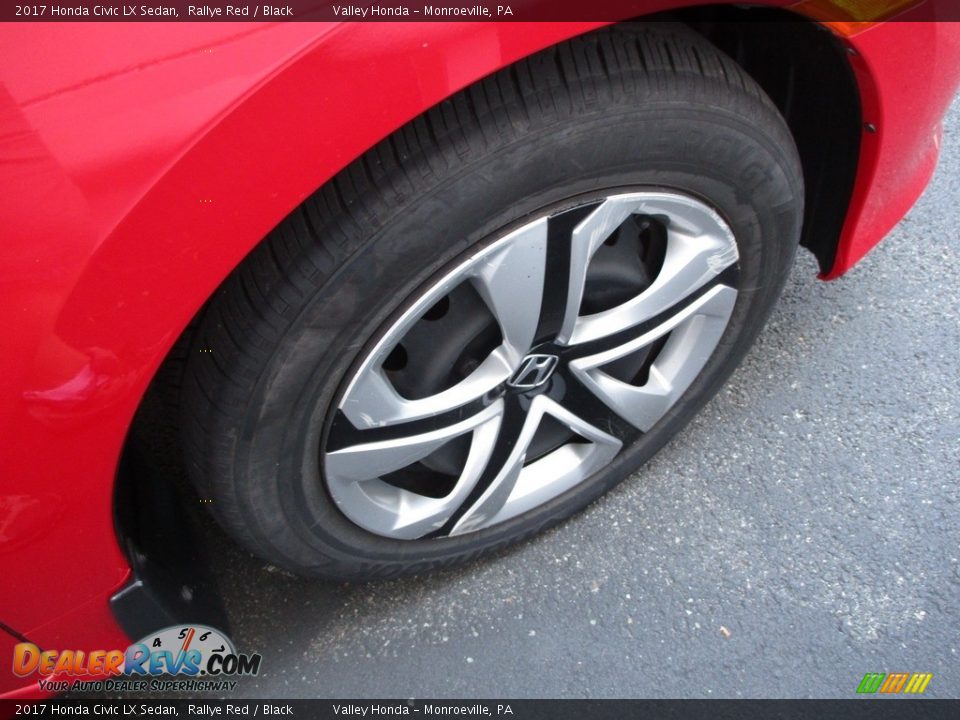 2017 Honda Civic LX Sedan Rallye Red / Black Photo #6