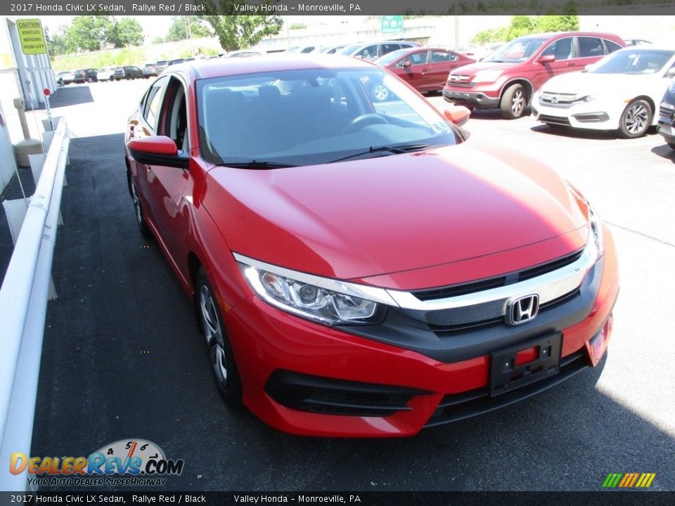 2017 Honda Civic LX Sedan Rallye Red / Black Photo #7