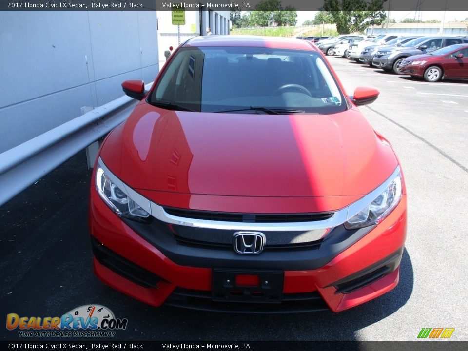 2017 Honda Civic LX Sedan Rallye Red / Black Photo #8