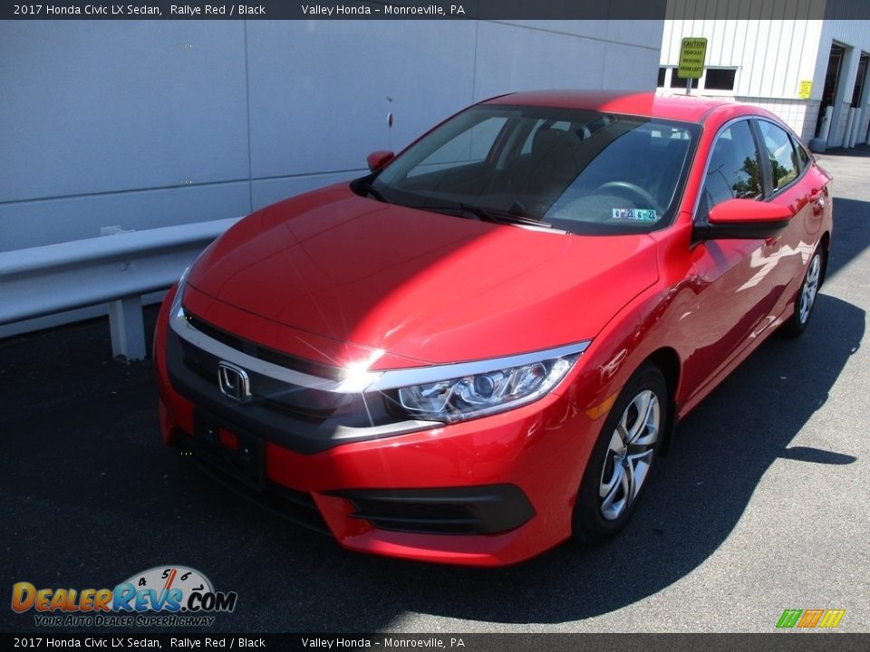 2017 Honda Civic LX Sedan Rallye Red / Black Photo #9