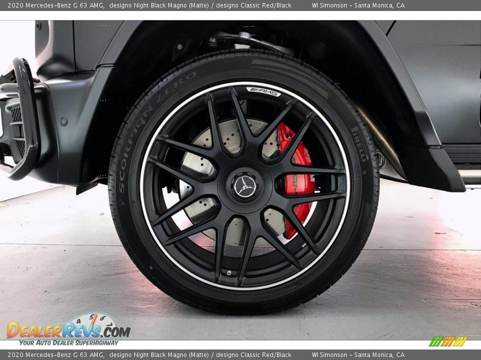 2020 Mercedes-Benz G 63 AMG designo Night Black Magno (Matte) / designo Classic Red/Black Photo #9
