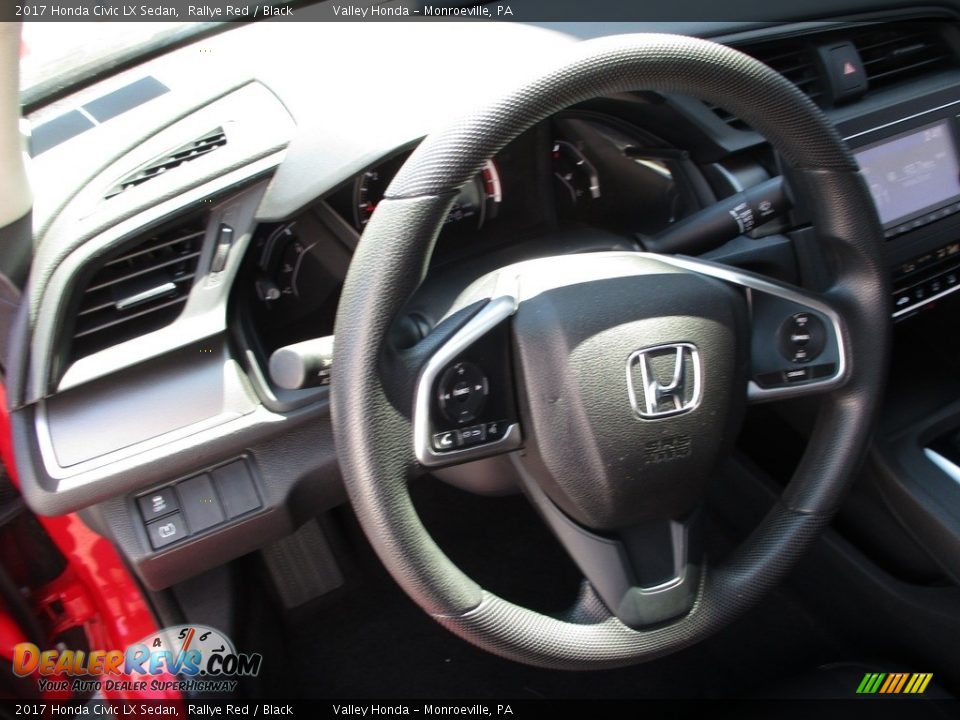 2017 Honda Civic LX Sedan Rallye Red / Black Photo #13