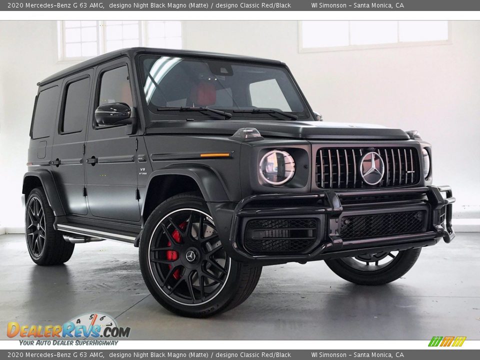 2020 Mercedes-Benz G 63 AMG designo Night Black Magno (Matte) / designo Classic Red/Black Photo #12