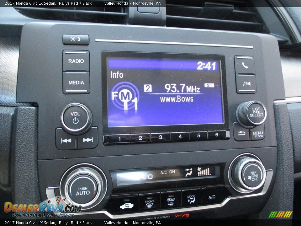 2017 Honda Civic LX Sedan Rallye Red / Black Photo #15