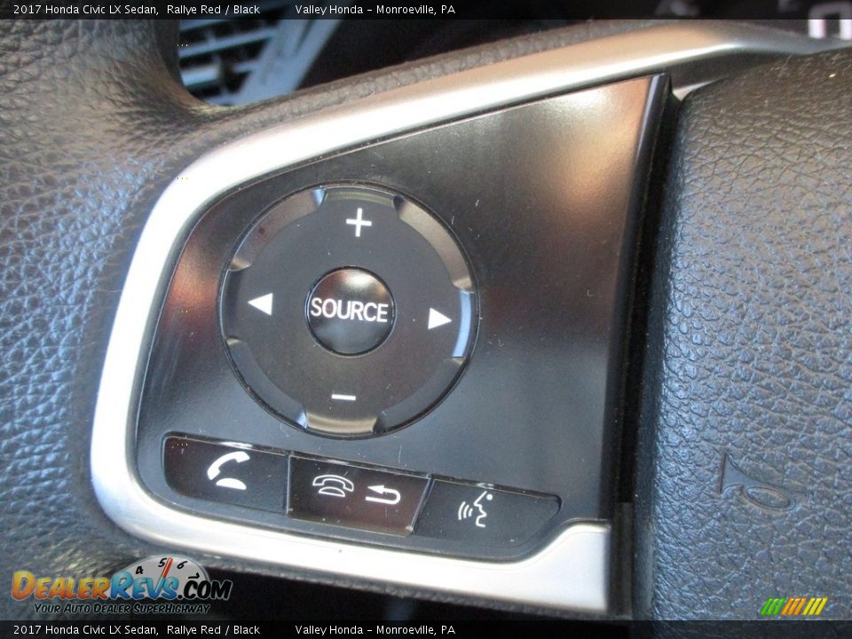 2017 Honda Civic LX Sedan Rallye Red / Black Photo #18