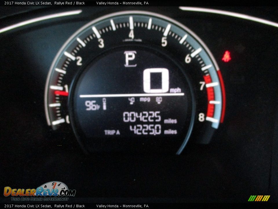 2017 Honda Civic LX Sedan Rallye Red / Black Photo #20