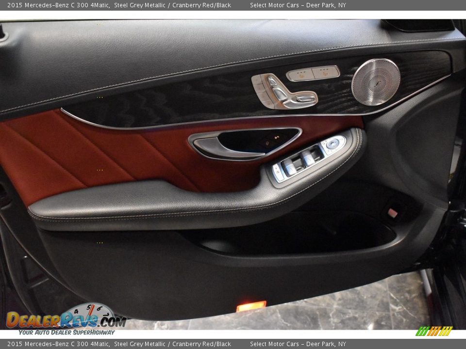 2015 Mercedes-Benz C 300 4Matic Steel Grey Metallic / Cranberry Red/Black Photo #16