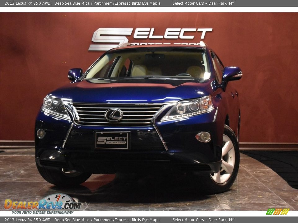 2013 Lexus RX 350 AWD Deep Sea Blue Mica / Parchment/Espresso Birds Eye Maple Photo #1