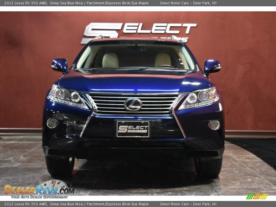 2013 Lexus RX 350 AWD Deep Sea Blue Mica / Parchment/Espresso Birds Eye Maple Photo #2