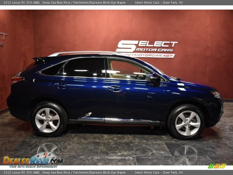 2013 Lexus RX 350 AWD Deep Sea Blue Mica / Parchment/Espresso Birds Eye Maple Photo #4