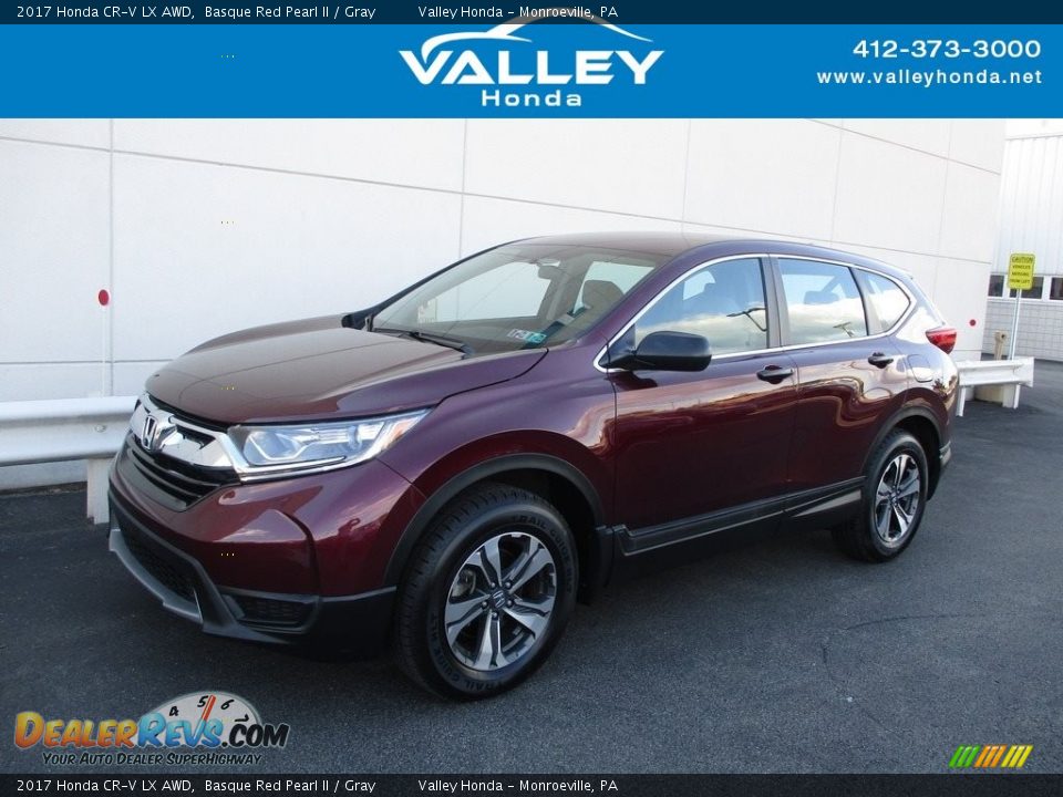 2017 Honda CR-V LX AWD Basque Red Pearl II / Gray Photo #1