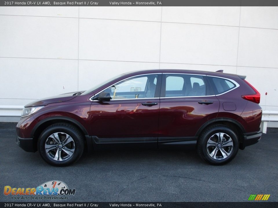 2017 Honda CR-V LX AWD Basque Red Pearl II / Gray Photo #2