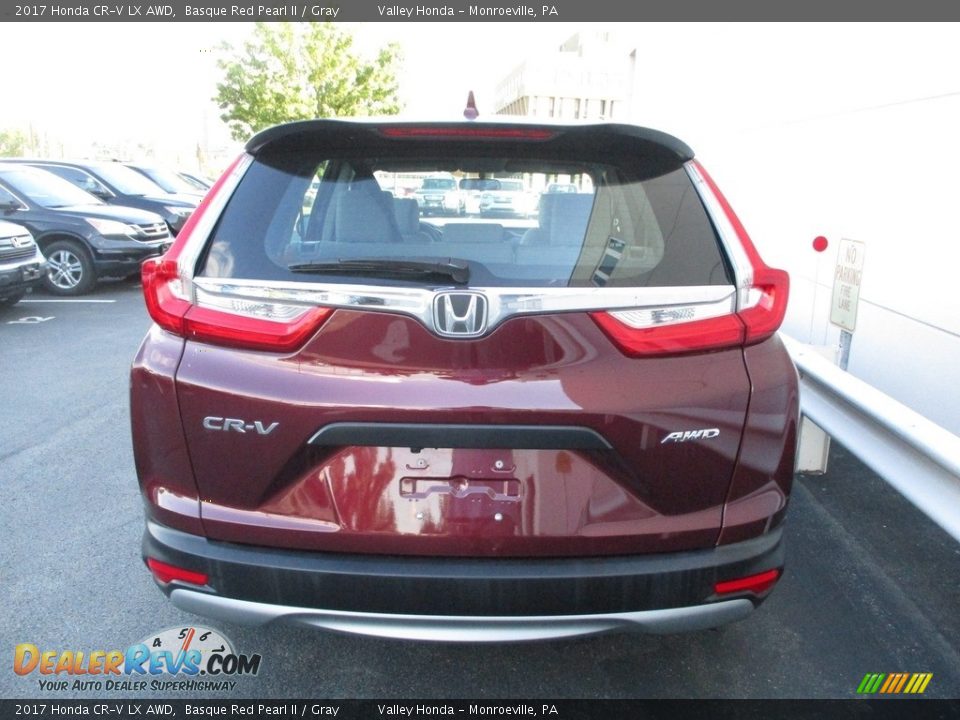 2017 Honda CR-V LX AWD Basque Red Pearl II / Gray Photo #4