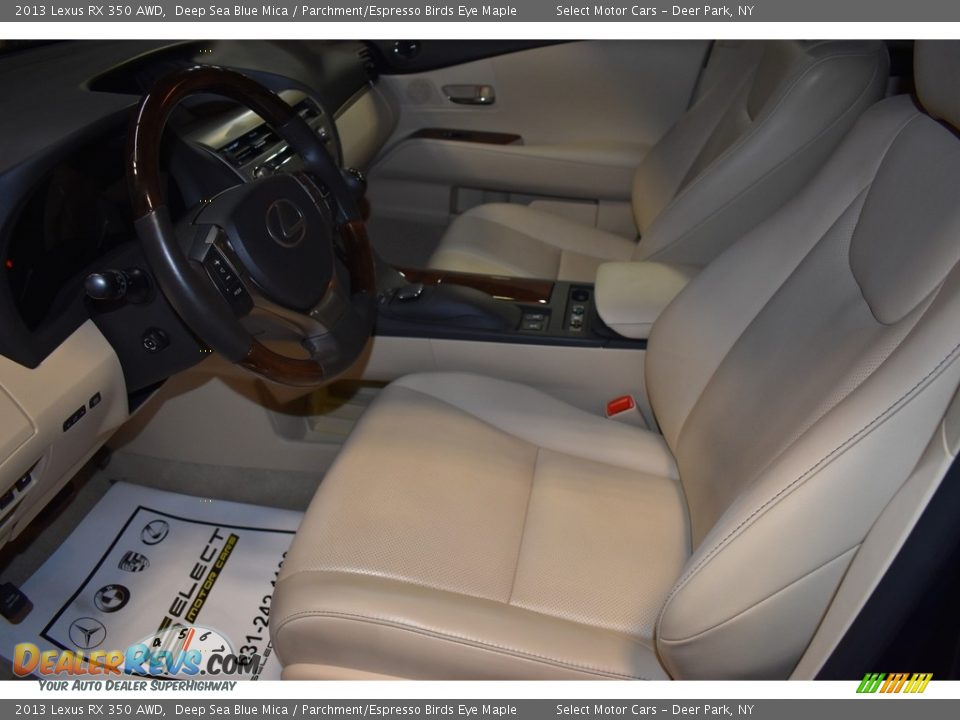 2013 Lexus RX 350 AWD Deep Sea Blue Mica / Parchment/Espresso Birds Eye Maple Photo #10